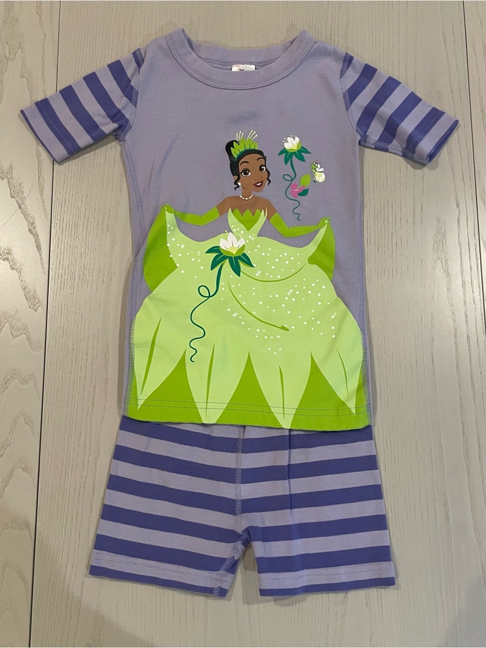 Hanna Andersson Disney Tiana Princess Frog HannaJams Pajama Set - Size 6-7